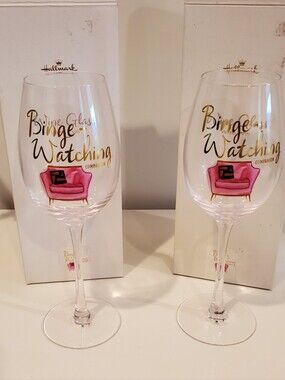 Set Of 2 Hallmark Wine Glasses